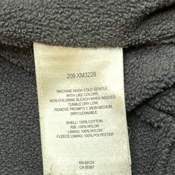 Columbia men’s fleece lined charcoal canvas jacket L - Picture 12 of 14